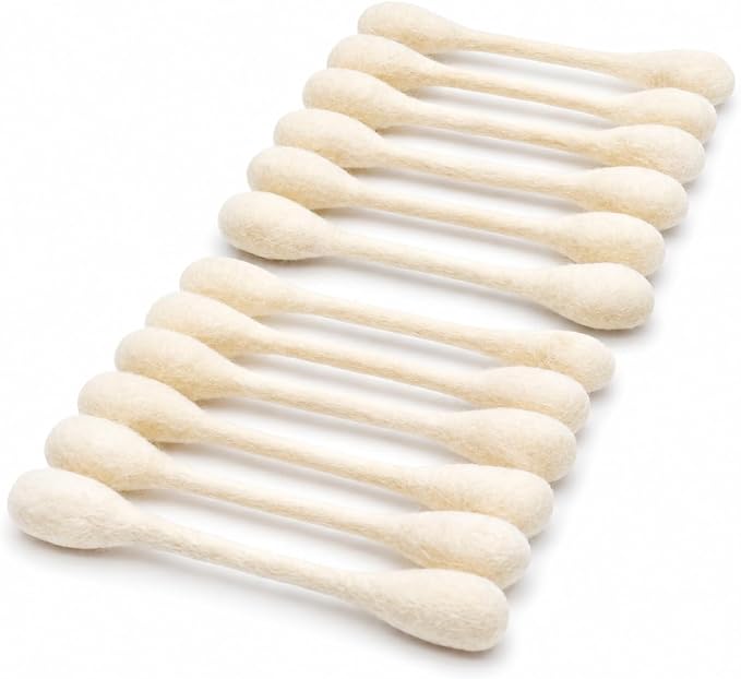 Glaciart One Swabs Cat Toys with Catnip - 12 Pk | Durable for Chew, Cute Cat Toys Interactive Kitty for Boredom, Exercise, & Play | Filled w/Organic Catnip for Anxiety & as Digestive Aid | Gift Idea