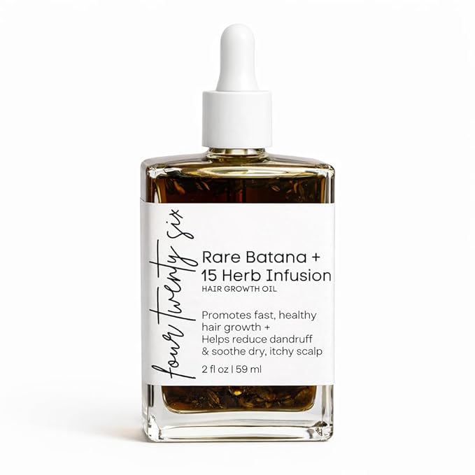 Hair Growth Oil with Rare Batana & Ayurvedic Herbs - Extra Strength Natural Treatment for Thinning Hair Loss, Edges, Scalp Health - Strengthens & Thickens All Hair Types - 30+ Botanicals - 2oz