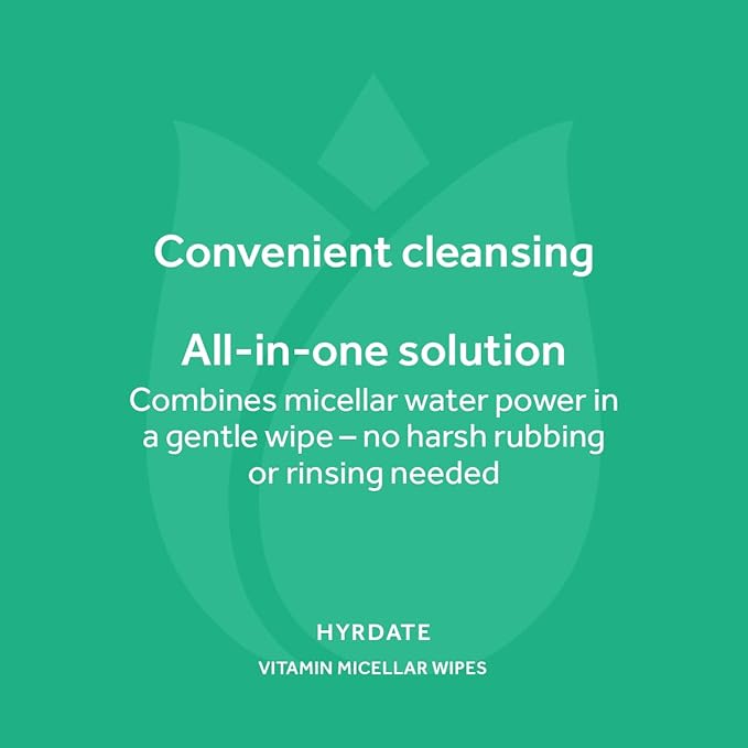 Pond's Vitamin Micellar Wipes For Dry Skin Hydrate Aloe Vera Removes Waterproof Makeup 25 Wipes (Pack of 2)