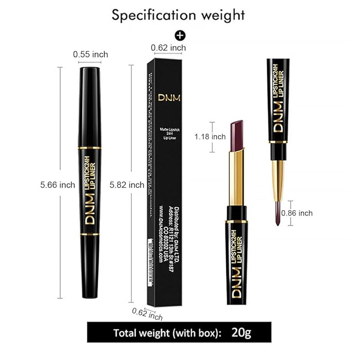 evpct 1Pcs Ruby Red Lip Liner and Lipstick Set Kit for Women Matte Lips Kit with Lip Liner Lip Stains Long Lasting Waterproof 24 Hour Lipstick and Lip Liners Combo Lipliners Pencil Set 14#