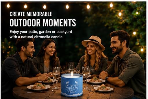 Citronella Candle Soy Wax Candles Aromatherapy Outdoor Indoor Candles Natural Soy Wax Candle with Rosemary Peppermint Lemongrass and Cedarwood