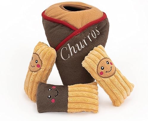 ZippyPaws Burrow Interactive Dog & Puppy Toys for Boredom - Churro Cone