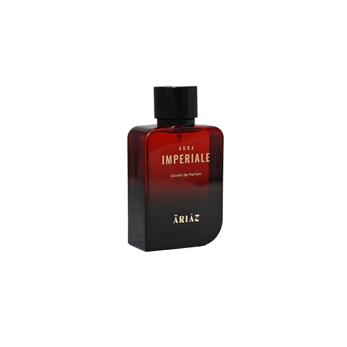 ARIAZ Aura Imperiale Men Extrait De Parfum 3.4 Oz - Aromatic Sweet Cologne with Bergamot, Honey, Cinnamon, Tonka & Vanilla - Warm Spicy Honeyed Scent for Fall & Winter Nights