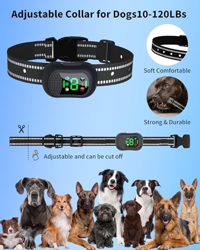 Shock Collar for Dogs, 4900FT Dog Training Collar with Remote, IP67 Waterproof Rechargeable E Collar for Dogs, 4 Training Modes, Voice Call, for Small Medium Large Dog(10-120Lbs)