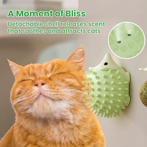 Catnip Toys with 6 Refill Catnip Balls & 3 Massage Shells