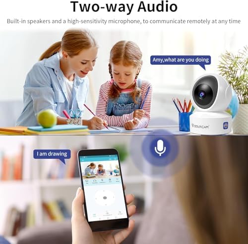 VSTARCAM Indoor Security Camera, 1080P HD WiFi Camera, Baby Camera, Pet Camera, Baby Monitor with Night Vision 2-Way Audio, Dog Camera with Phone APP, Motion Detection & Cloud Storage 02