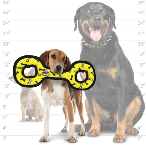 TUFFY® : TugOWar Dog Toy: Ultra Durable Plush Toy with Multiple Layers & Reinforced Seams, Washable and Floats, Original Construction