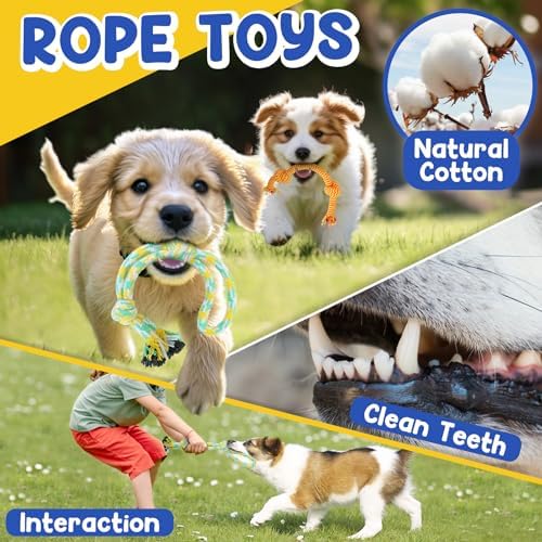 Puppy Toys for Teething, 9 Pack Cute Dog Chew Toys for Small Dogs
