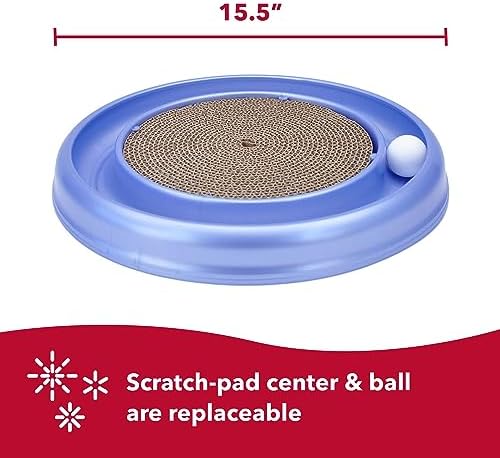 Coastal Pet Turbo Scratcher Cat Toy - Cardboard Cat Scratcher Pad with Cat Toy Ball Track and Catnip (1 Pack)