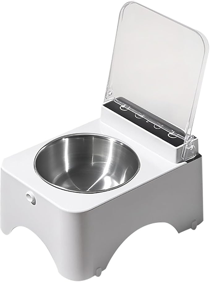 Cat Feeder Automatic, Dustproof Wireless Infrared Sensor Flip Top Kitten Food Bowl, Smart Cat Bowl with Infrared Sensor Automatic Lid, for Cats and Dogs Food Dispenser