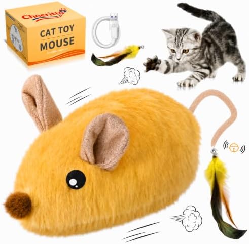 Interactive Cat Toys Mouse Rechargeable Auto-Move for Indoor Cat