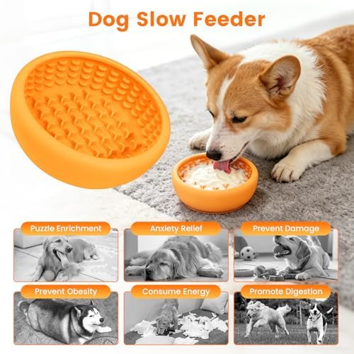 SmartTail Slow Feeder Dog Bowls, BPA-Free Lick Bowl for Dogs