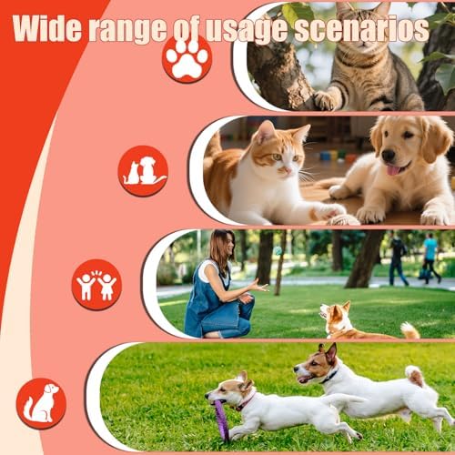 GPS Pet Tracker for Dogs & Cats, No SIM Card or Monthly Fees | 1-Minute Location Updates, Adjustable Collar Included, 1-Year Replaceable Battery, IPX7 Waterproof, iOS & Android