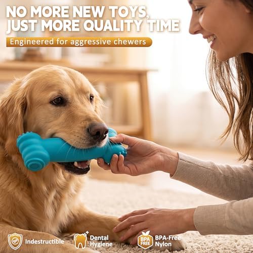 KXK Dog Toys for Aggressive Chewers, Indestructible Dog Chew Toy