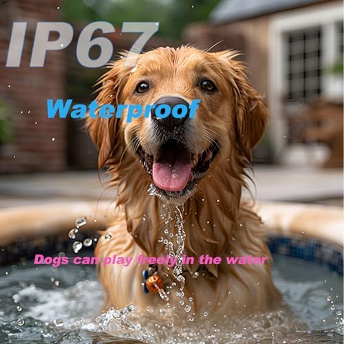PWireless Dog Training Collar Innovative IP67 Waterproof Stop Barking Device with 3 Training Modes and 2 Channels Rechargeable Remote Control Dog Shock Collar for All Breeds, Black
