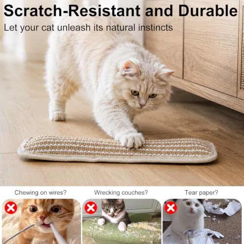 Cat Toys, 2 Pack Sisal Catnip Pillow Toys with Crinkle Sound