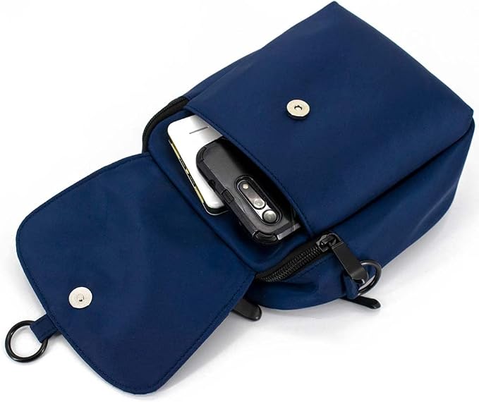Dog Walking Bag Crossbody Waterproof & Lightweight Treat Pouch for Pet Training, Puppy Treat Tote, Dog Mom Purse (Navy Blue 1.0)
