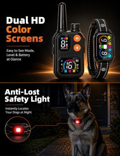 2 in 1 Dog Bark and Shock Collar, 4500FT Bark and Training Collar with Remote, 3 Modes (Beep/Vibration/Safe Shock), IP67 Waterproof, Anti Bark Collar for Small Medium Large Dog (5-120Lbs)