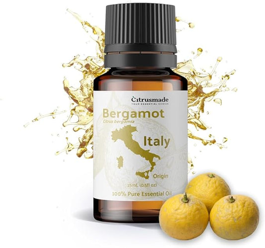 Bergamot Essential Oil - Direct from Citrusmade in Sicily- Pure Essential Oil for Diffusers and Aromatherapy | 100% Pure Therapeutic Grade (15ml)