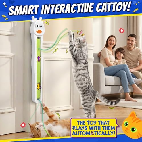 Interactive Cat Toy for Indoor Cats, Automatic Motorized String Toy