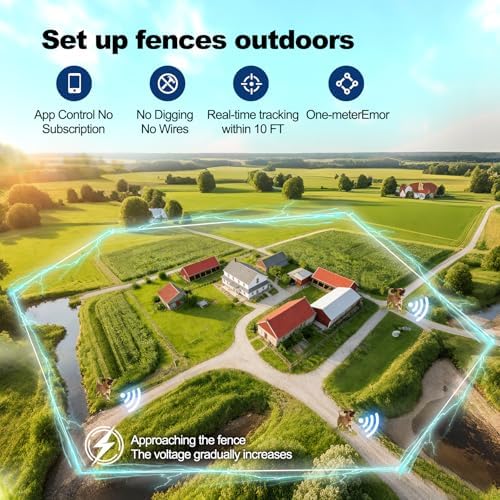 Wireless Electric GPS Dog Collar Fence for Dog with Free App