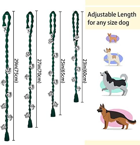 Dog Bells to Go Outside, Potty Training Bell, Handmade, Adjustable | Handmade with Premium Yarn, Twisted Style, Clear Jingle, Dog Potty Bell, Dog Door Bell.