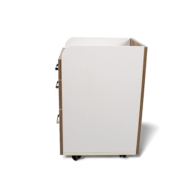 Milan Pedicure Trolley Pedi Rolling Cart Nail Salon Spa Storage Drawer, Ash Wood