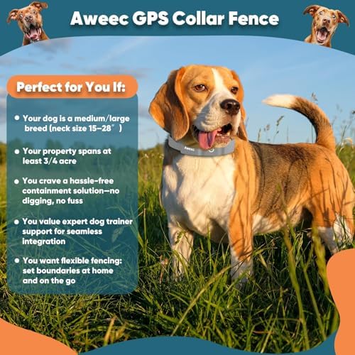 GPS Wireless Dog Fence, Electric Fence System with Training Collar