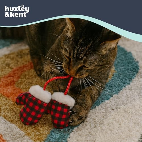 Huxley & Kent Plush Crinkle Catnip Cat Toy, Mittens for Kittens