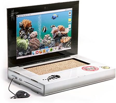 Suck UK - Cat Laptop- Cat Scratching Board - Cardboard Scratchers- Scratch Pad & Kitten Scratching Mat - Funny Furniture - Interactive Toy & Kitten Toys Gifts Cats