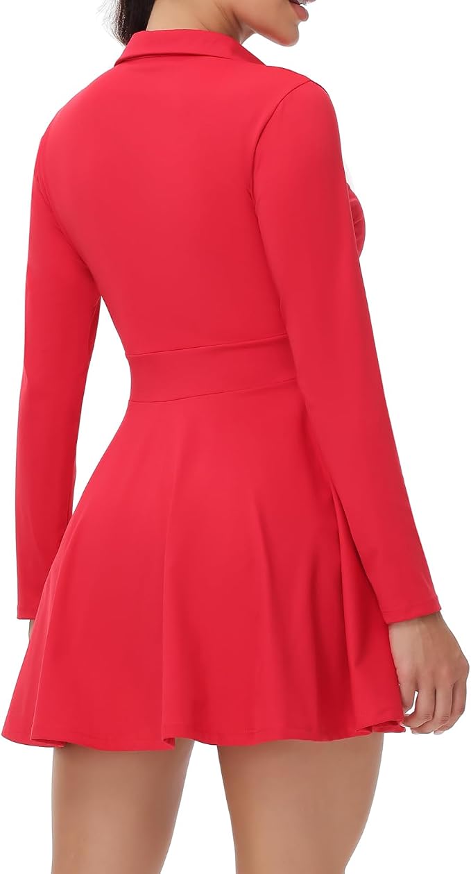 Cute Golf Tennis Dress Workout Athletic Dresses for Women with Shorts Pockets 2 Piece Sets Outfits Summer Clothes
