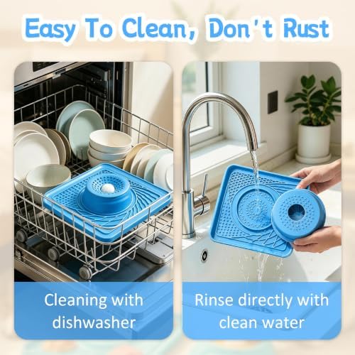 Slow Feeder Dog Bowl & Lick Mat,2-in-1 Dog Lick Bowl with Interactive Rolling Ball for Liquid and Thick Treats,Anti-Slip Dog Lick Bowl for Dogs & Cats