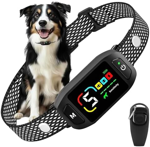 Bark Collar for Dogs with Clicker and Whistle – 300% Stronger Vibration, 5 Sensitivity Levels, 4 Training Modes, Fast Magnetic Charging | Waterproof, Adjustable – Train with Love, Not Pain