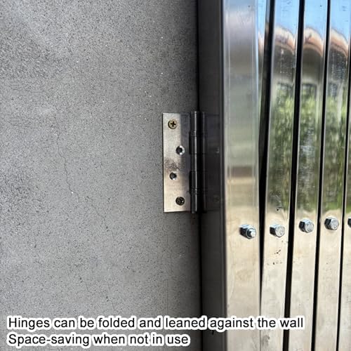 Folding Retractable Security Gate Stainless Steel Scissor Barrier for Industrial & School Use Connectable Traffic Barricade with Casters & Locking Ring (120x350cm/47.2x13