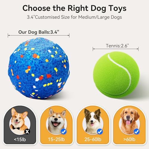 Smart Interactive Dog Toys Self Moving Ball for Aggressive Chewers