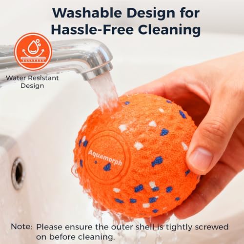 2-Pack Interactive Dog Toys, Smart Automatic Bouncing Vibrating Washable Dog Ball, Durable Pet-Safe E-TPU Material, Type-C Charging, Anti Boredom Dog Toys to Keep Them Busy for Medium & Large Dogs