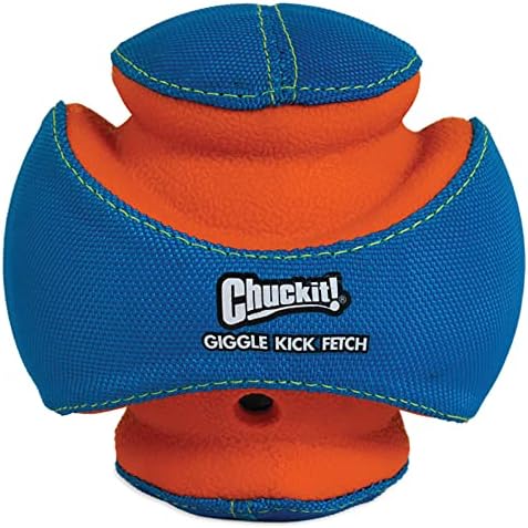 ChuckIt! Kick Fetch Dog Toy Ball With Giggle Sounds, Small