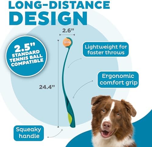 Outward Hound Launch A Ball Dog Ball Launcher, Slobber-Free Pickup, 24.6"