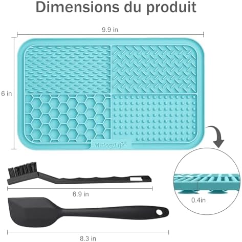 MateeyLife Lick Mat for Dogs & Cats, Slow Feeder Licking Pads for Boredom