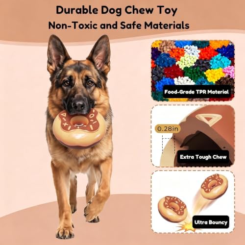 Squeaky Dog Chew Toys, Interactive Tough Indestructible Dog Toys for Aggressive Chewers, Medium to Large Dogs, Indoor & Outdoor Use