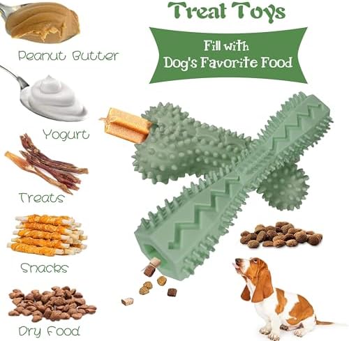 Puppy Teething Toys Rubber Bone Molar Ball Interactive Donut Treat Dumbbell