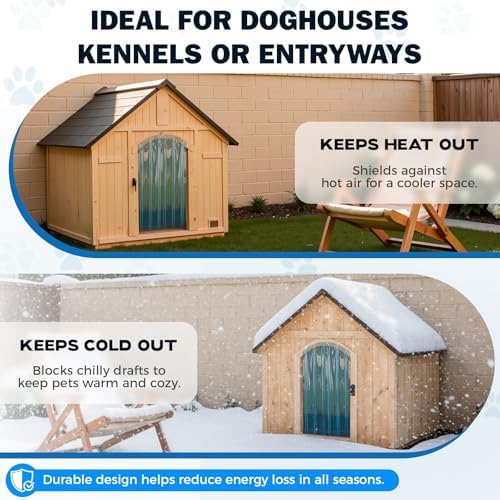 13.7 in x 4.9 ft Dog Door Replacement Flaps, Trim to Size Pet House Flap