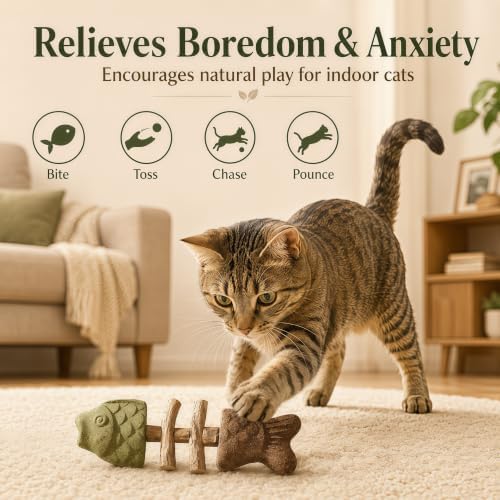 Catnip and Silvervine Chew Toy for Cats (3 PCS, Mixed Flavor)
