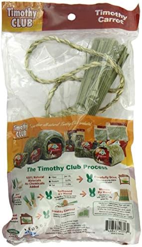 Oxbow Timothy Hay Carrot, Rabbit & Guinea Pig Toys, Bunny Enrichment Toys