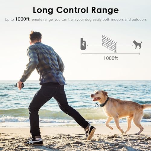 PIOUNS Shock Collar for Dogs, Dog Training Collar with Remote, 3 Modes