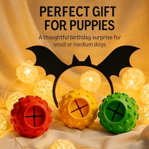 Interactive Dog Chew Toy for Small – Durable Treat Dispensing Puzzle Toy, Tough Enrichment Toy for Aggressive Chewers, Teeth Cleaning & Mental Stimulation Training Toy, Perfect for Boredom Relief