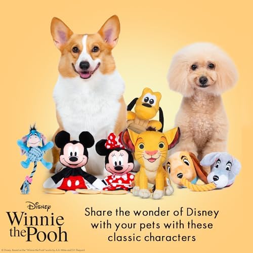 Disney for Pets Winnie the Pooh Eeyore Rope Body Dog Toy, 8 Inch
