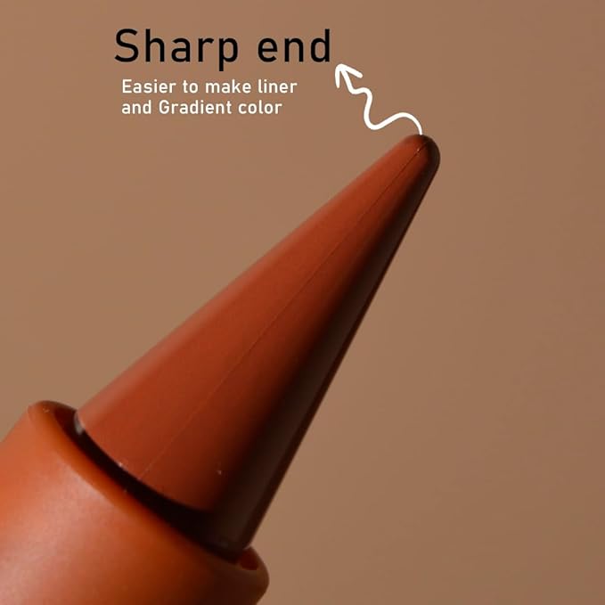 2Pcs 2-in-1 Gradient Lip Liner and Lipstick Lip Combo Set - Achieve Flawless Contour and Gradual Ombre Effect with Easy-to-Use Crayon Form and Cone Tip (2Pcs 06# Coffee Bean)