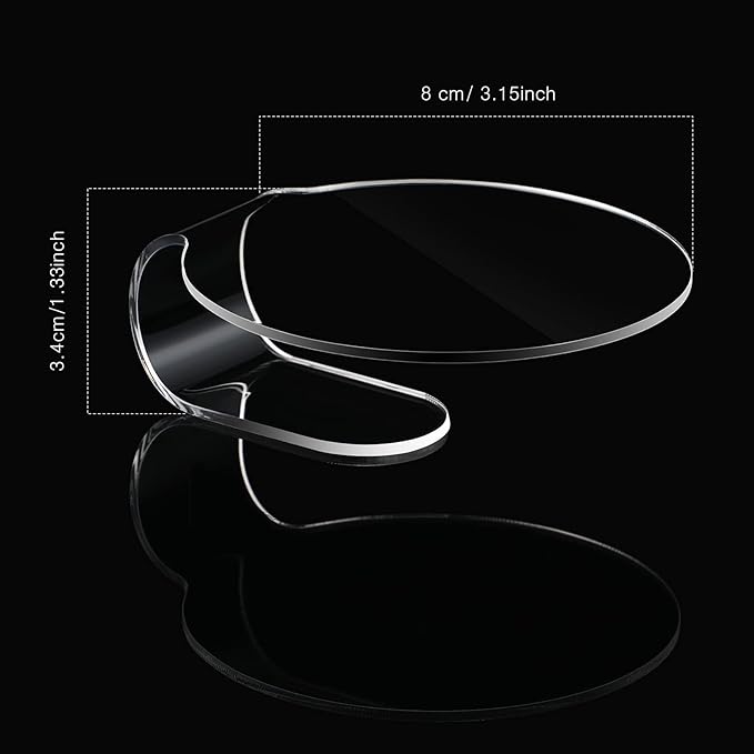 2 Pieces Makeup Mixing Palette Makeup Mixing Tray Acrylic Foundation Palette Clear Eyeshadow Hand Cosmetic Foundation Dish Handheld for Blending