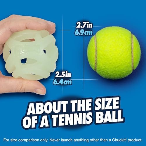 Chuckit! Air Glow Fetch Ball Dog Toy, Medium 2.5in, 2 Pack
